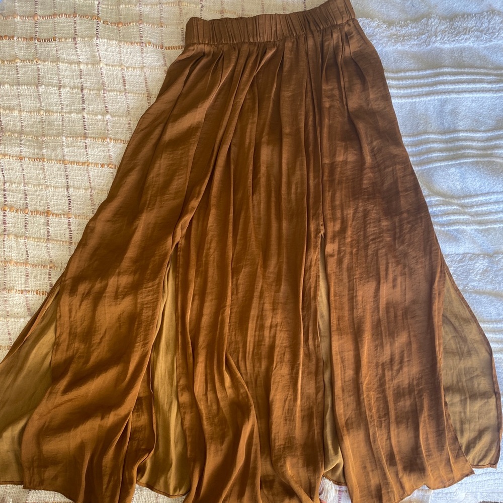 Dark gold/brown topshop skirt